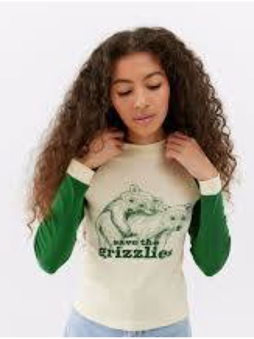 Urban Outfitters Graphic 'Save the Grizzlies' Raglan Tee